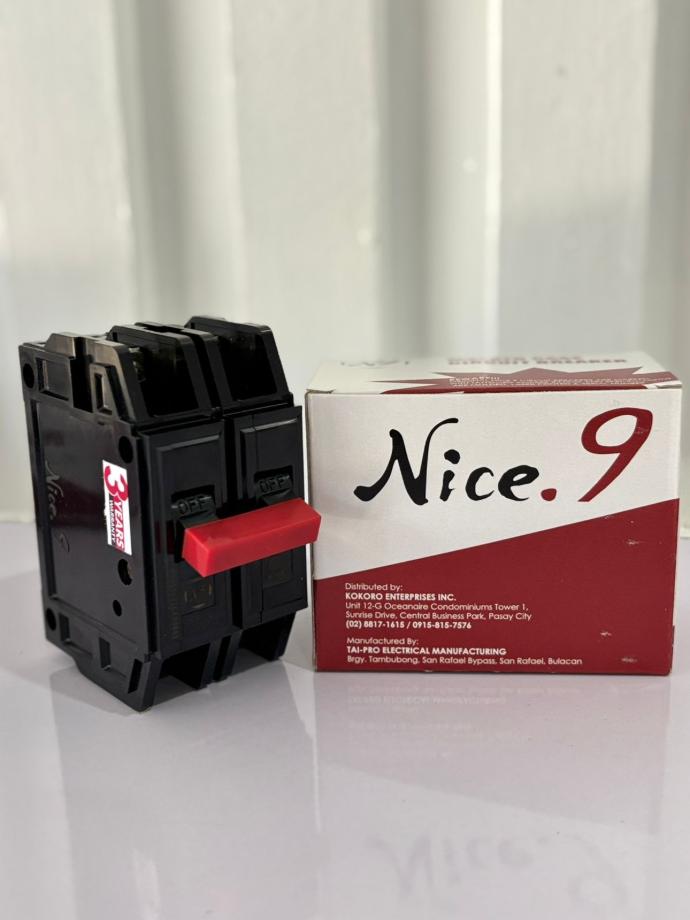 Nice.9 Circuit Breaker 2pole BOLT-ON